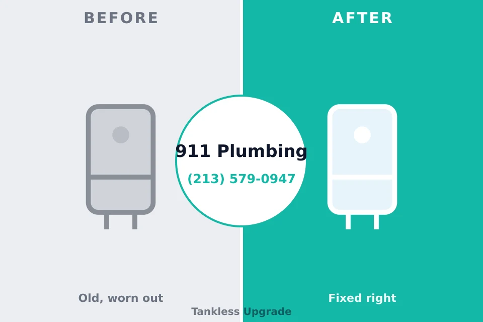 Before and after: plumbing repair Palestine, IL